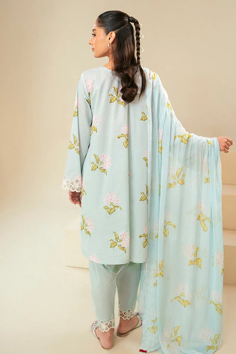 Cross Stitch | Daily Lawn 24 | DIM GRAY-3 PIECE LAWN SUIT
