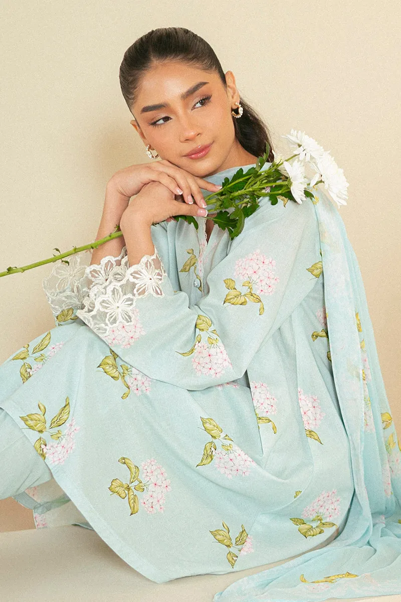 Cross Stitch | Daily Lawn 24 | DIM GRAY-3 PIECE LAWN SUIT