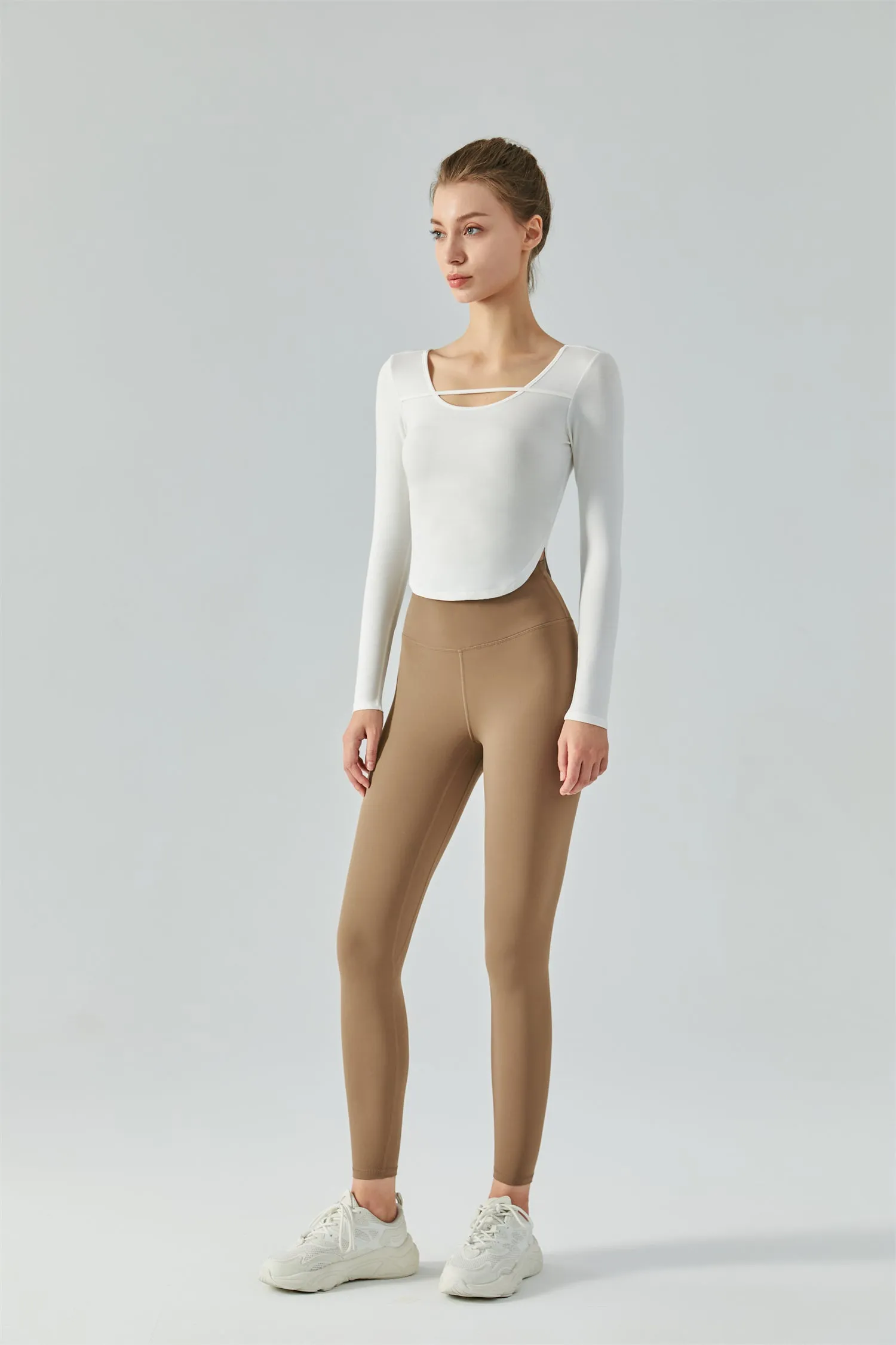 Curved Hem Sports Top
