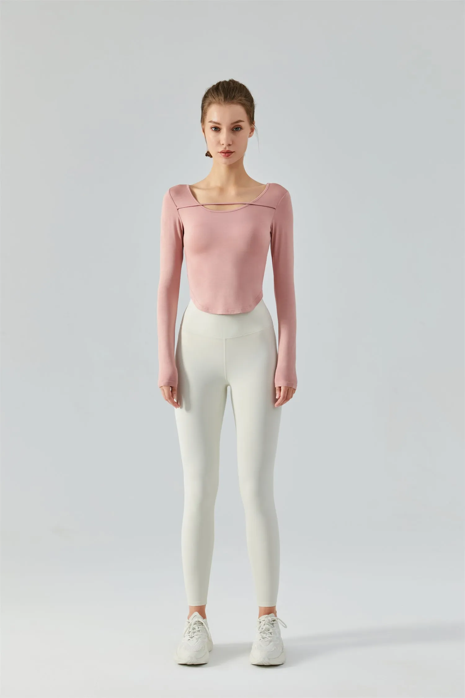 Curved Hem Sports Top