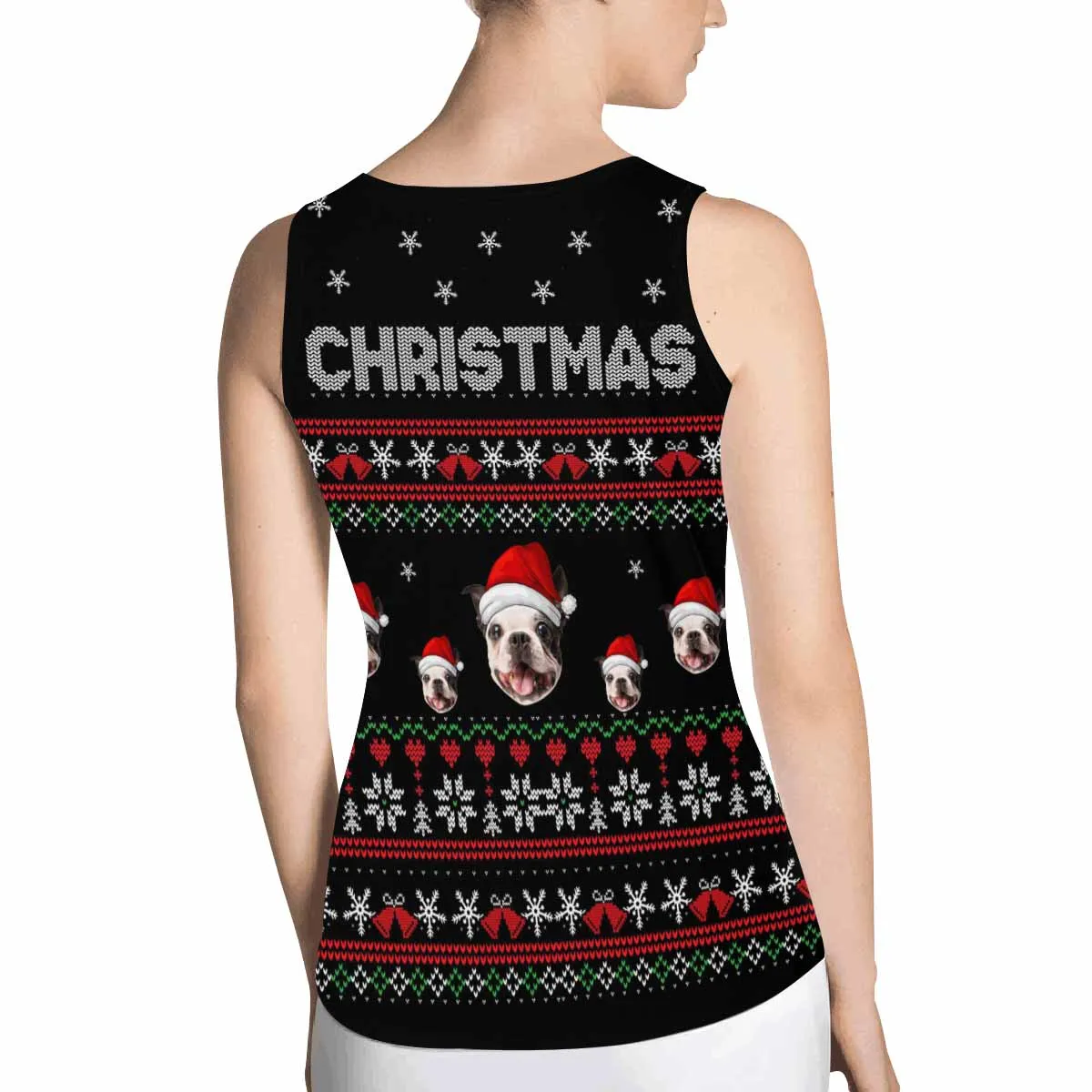 Custom Face Tank Tops Ugly Christmas Clothing Design Your Own Personalized Couple Tops