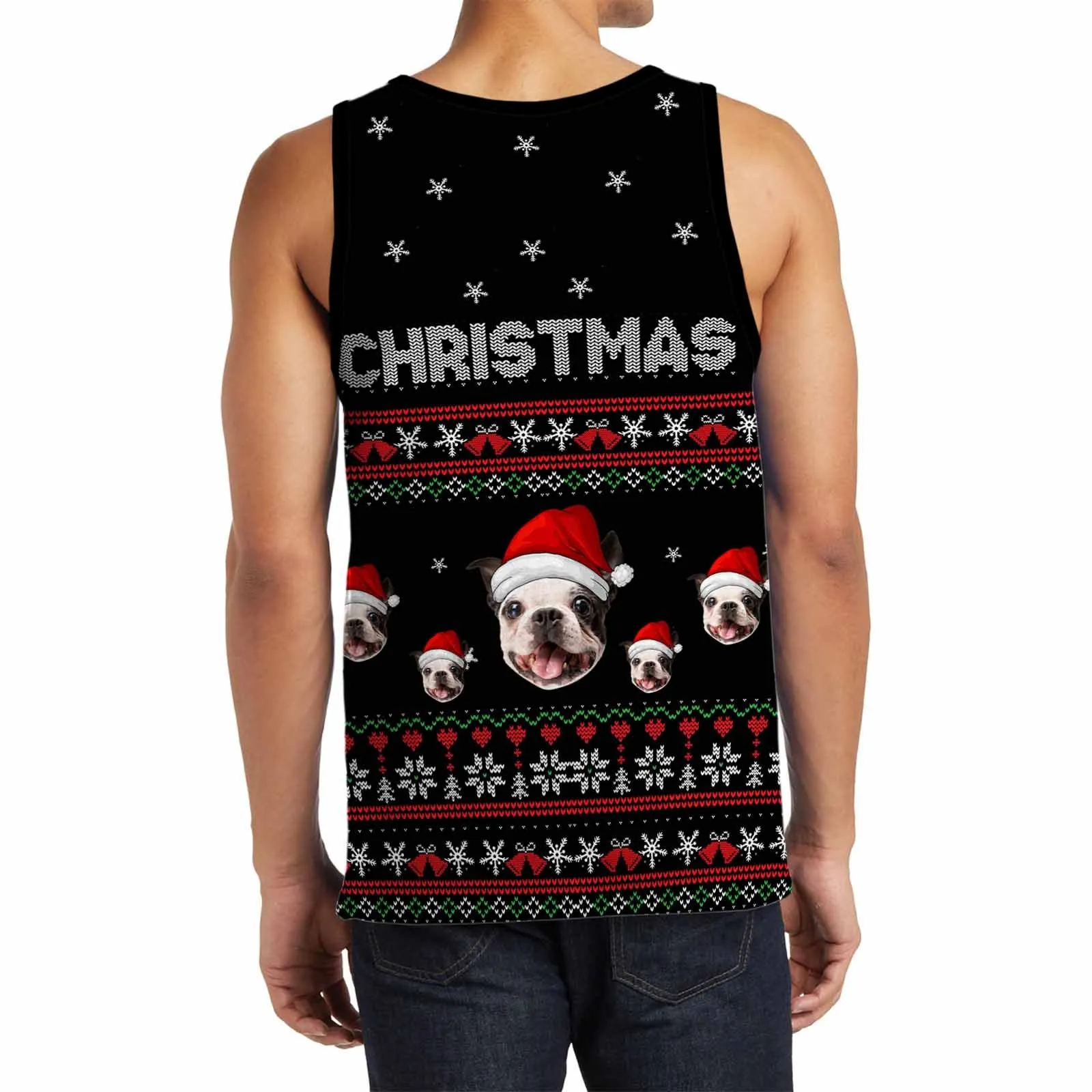 Custom Face Tank Tops Ugly Christmas Clothing Design Your Own Personalized Couple Tops