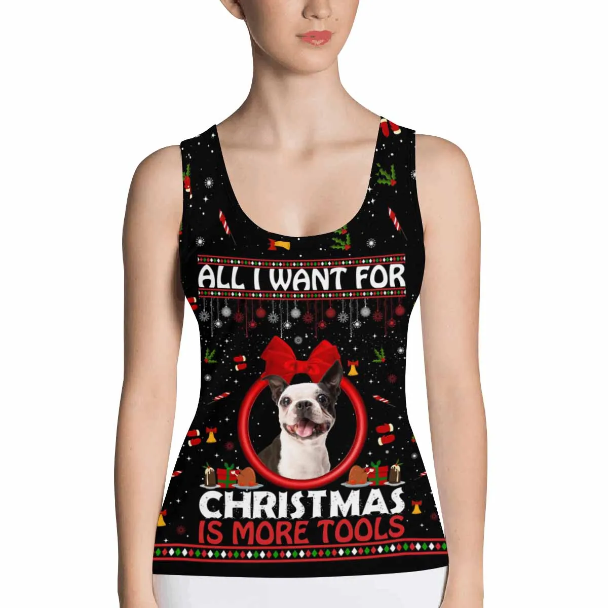 Custom Face Tank Tops Ugly Christmas Clothing Design Your Own Personalized Couple Tops