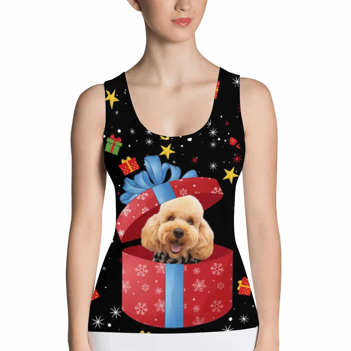 Custom Face Tank Tops Ugly Christmas Clothing Design Your Own Personalized Couple Tops