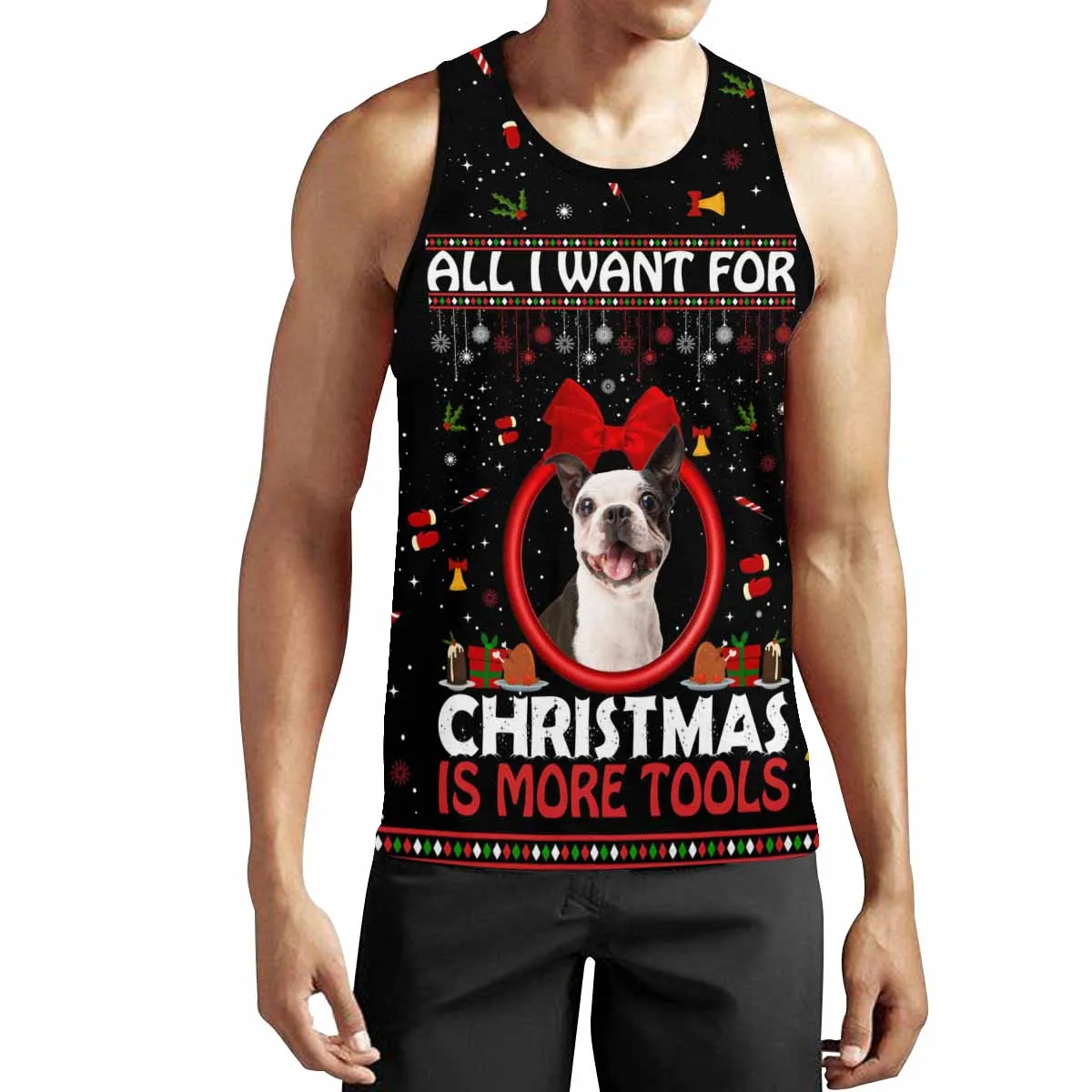 Custom Face Tank Tops Ugly Christmas Clothing Design Your Own Personalized Couple Tops