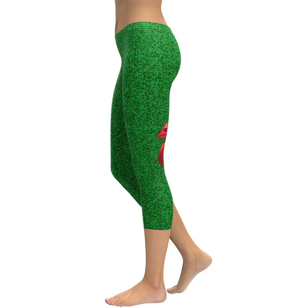 Cute Christmas Bow Capris