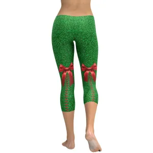 Cute Christmas Bow Capris