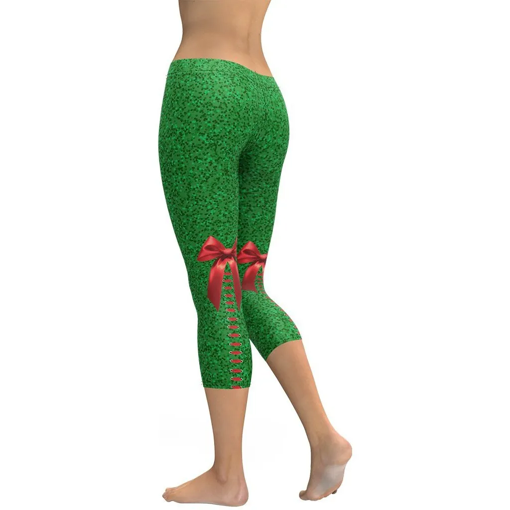 Cute Christmas Bow Capris
