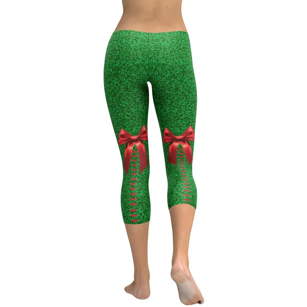 Cute Christmas Bow Capris