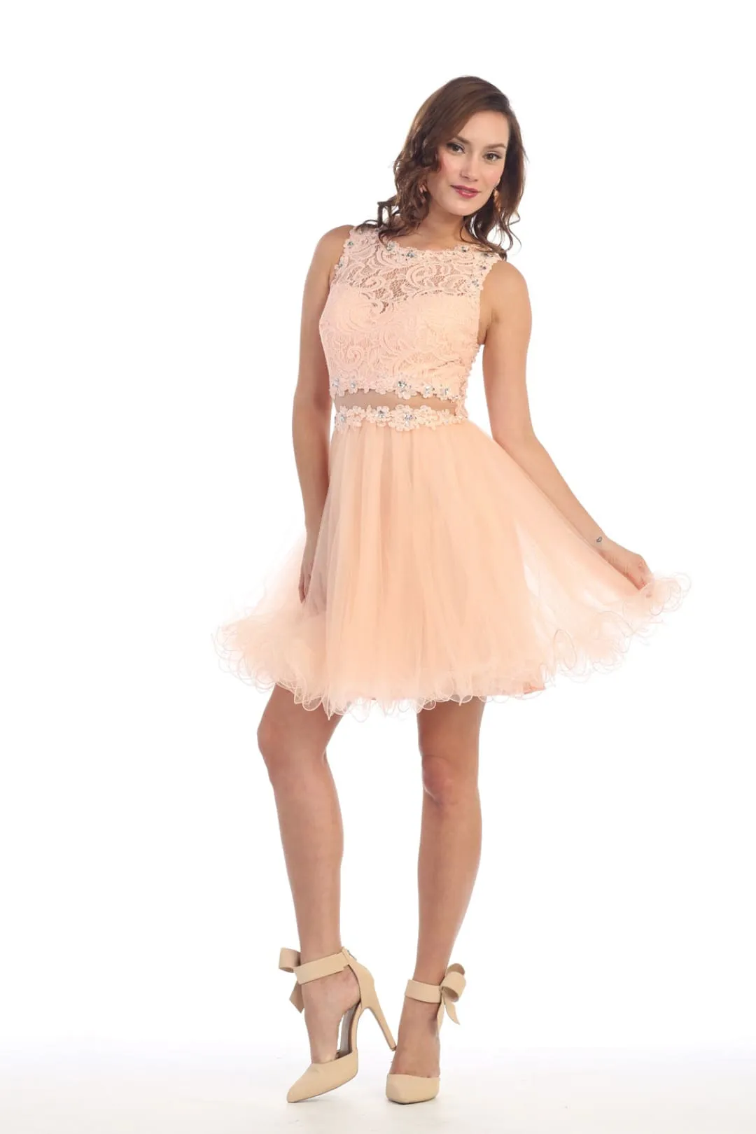 Dama Dresses for Quinceanera in Peach Style MQ1268 Quince Outfit