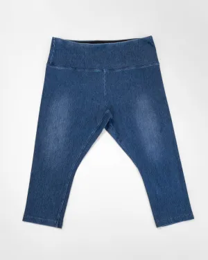 Denim Capri | Mid Wash
