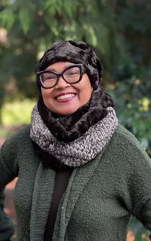 Double Cowl Shrug - Cozy Cable in Ash Faux Fur with Cuddly Fur (Limited Availability)