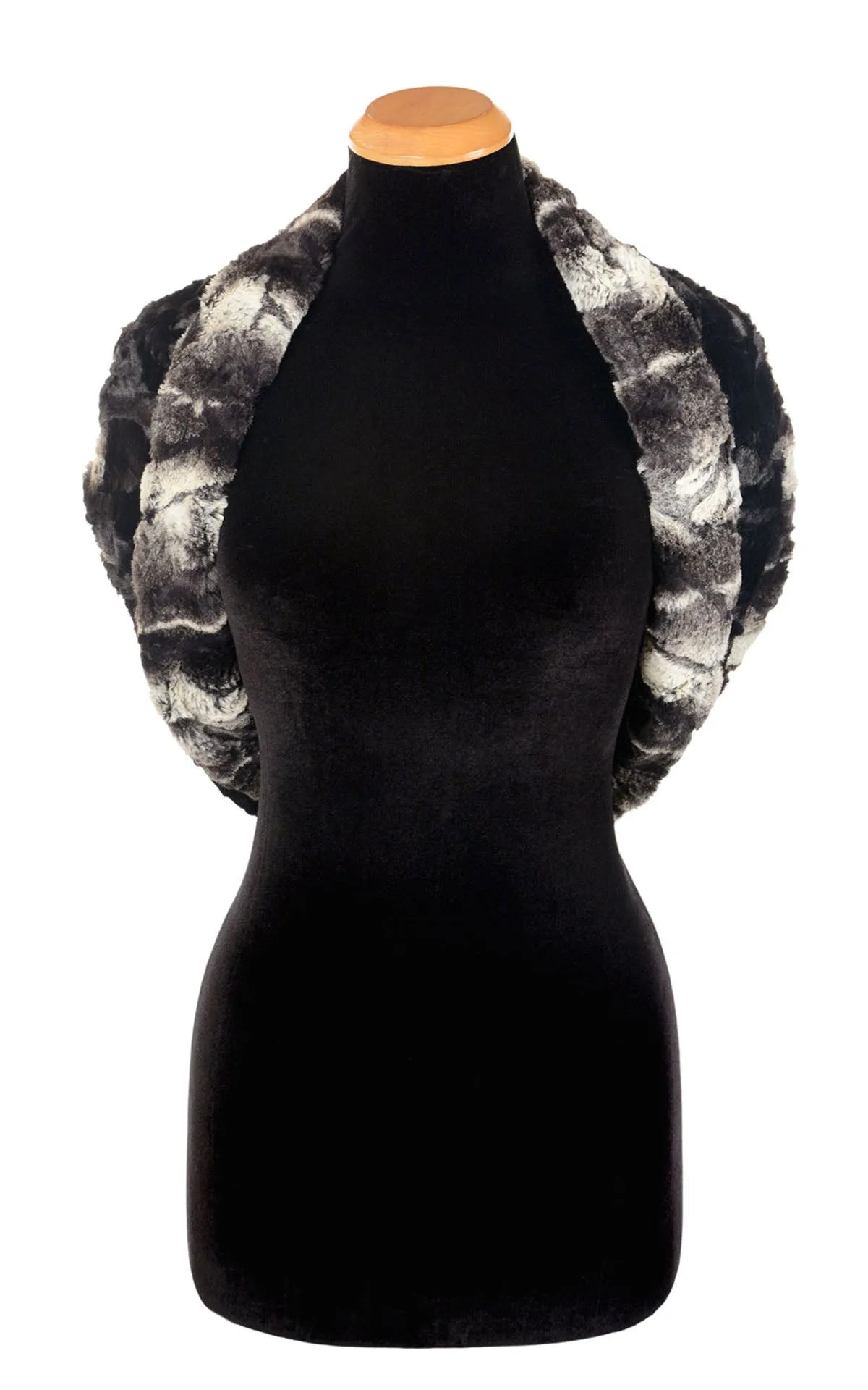 Double Cowl Shrug - Honey Badger with Cuddly Fur - One Left