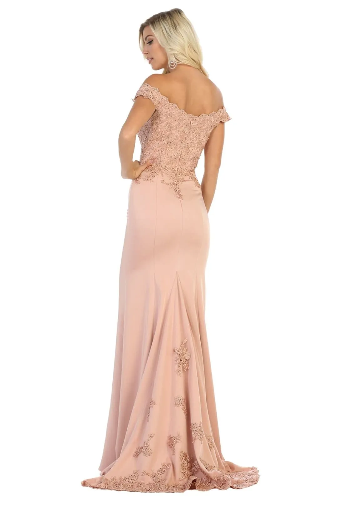 Dusty Rose Bridesmaid Dresses in Satin and Plus Size Gowns by MQ1675