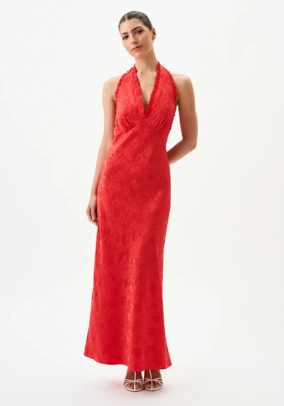 EILWEN MIDI DRESS IN SCARLET MEADOW