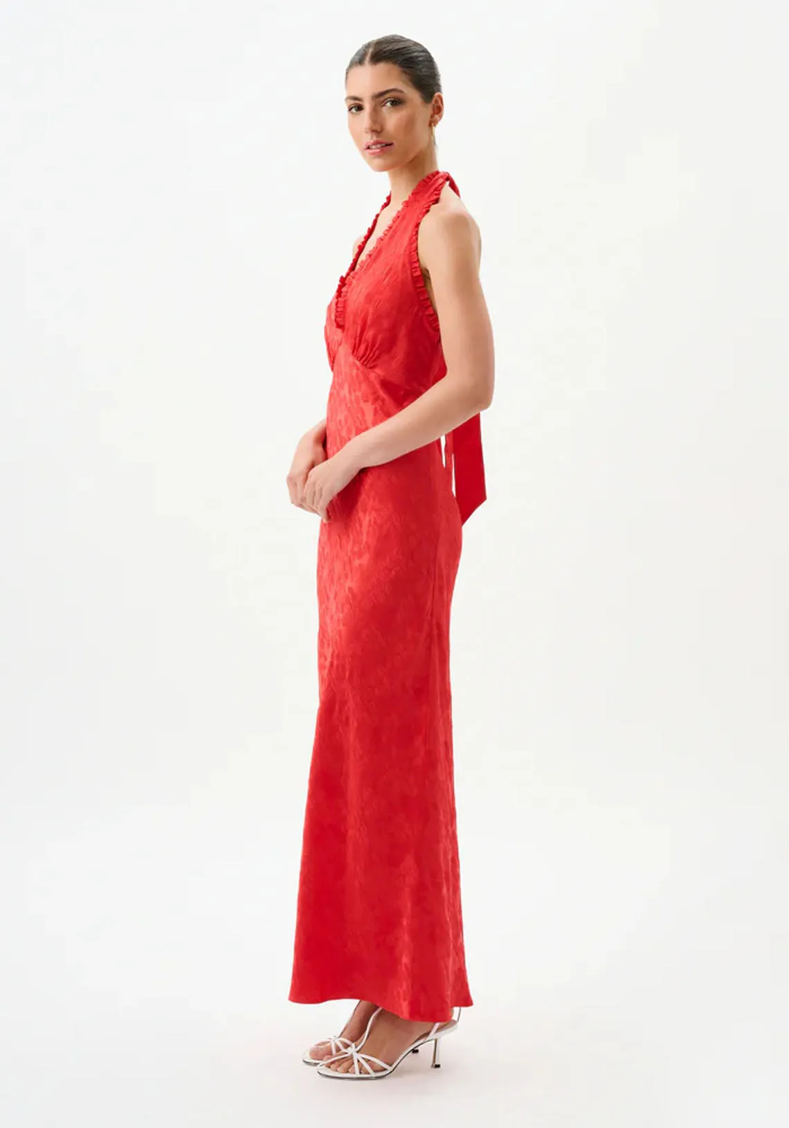 EILWEN MIDI DRESS IN SCARLET MEADOW