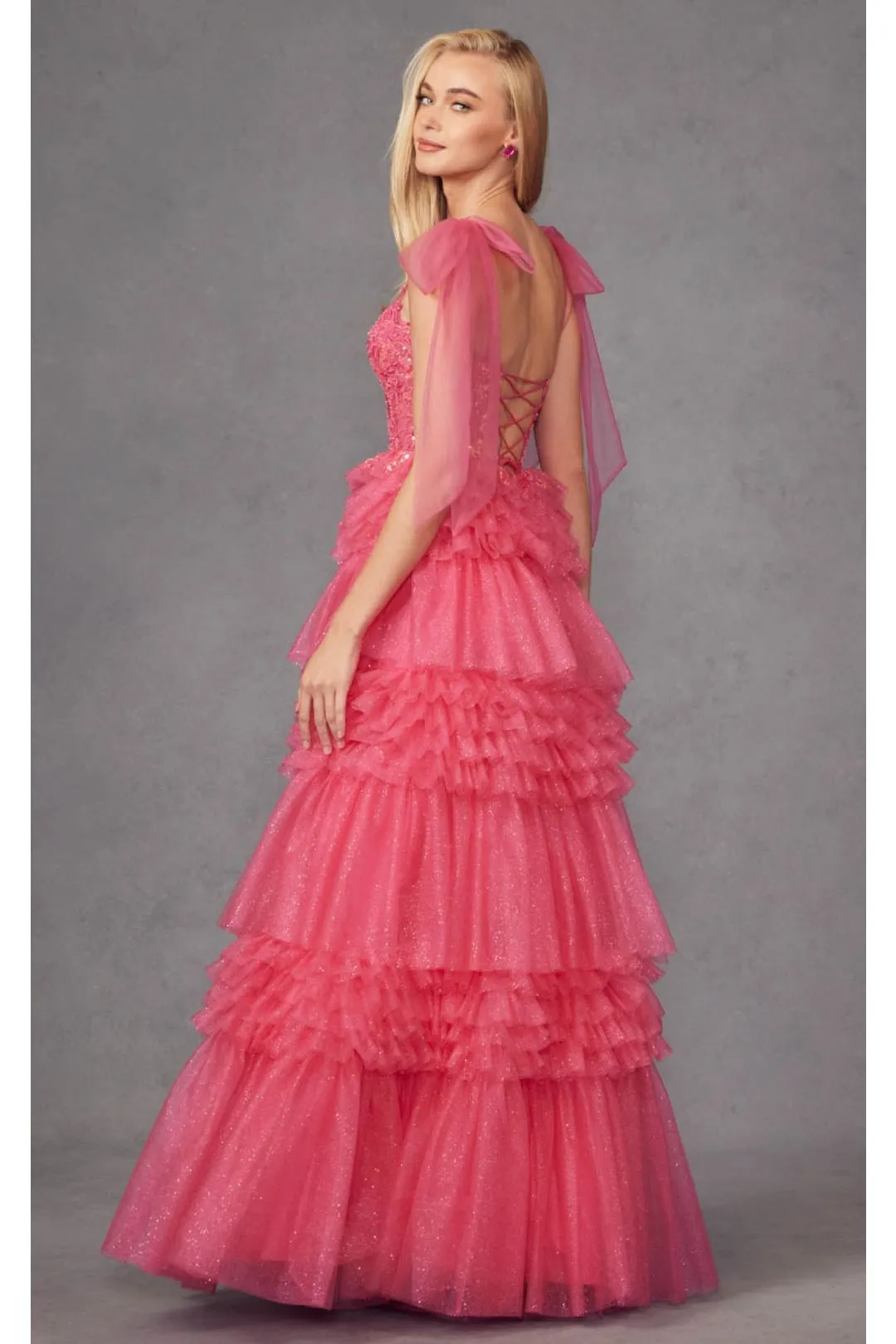 Embellished V-Neck Prom Gown by Juliet JT2465A