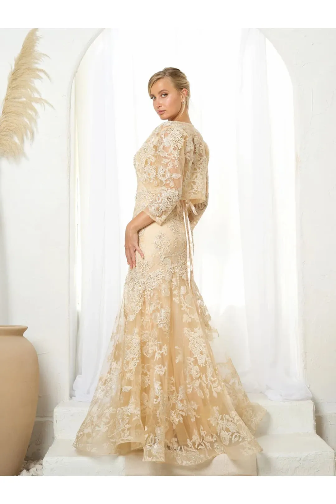 Eva USA 5250 Long Formal Mermaid Prom Bolero Dress