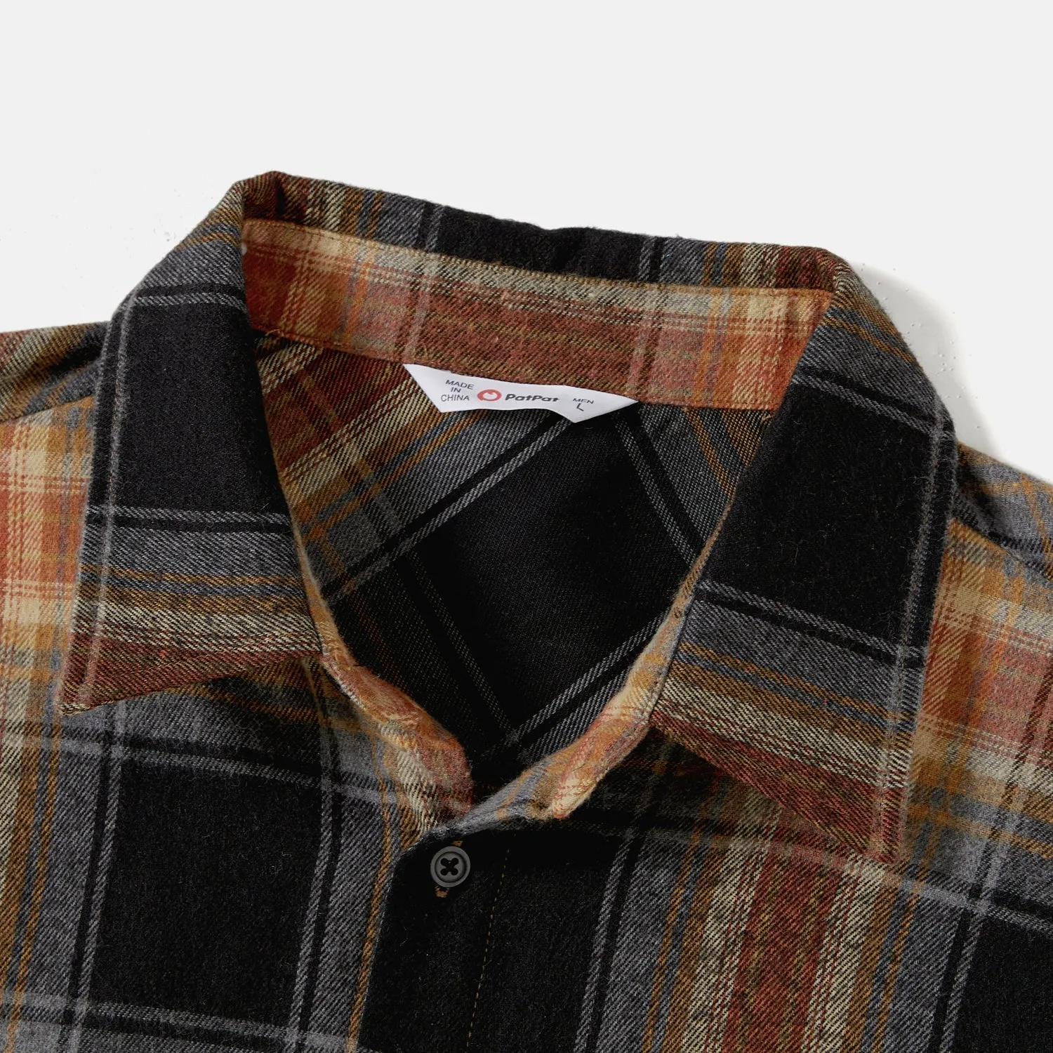 Family Matching Long Sleeve Plaid Belted Dresses And Plaid Tops Sets