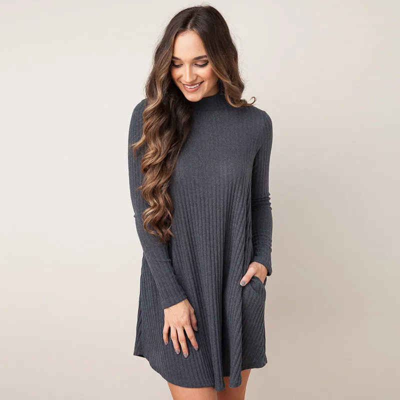Fashion Loose Style Ribbed-Knit Short Sweater