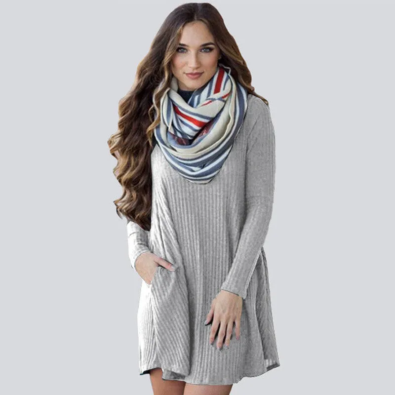 Fashion Loose Style Ribbed-Knit Short Sweater