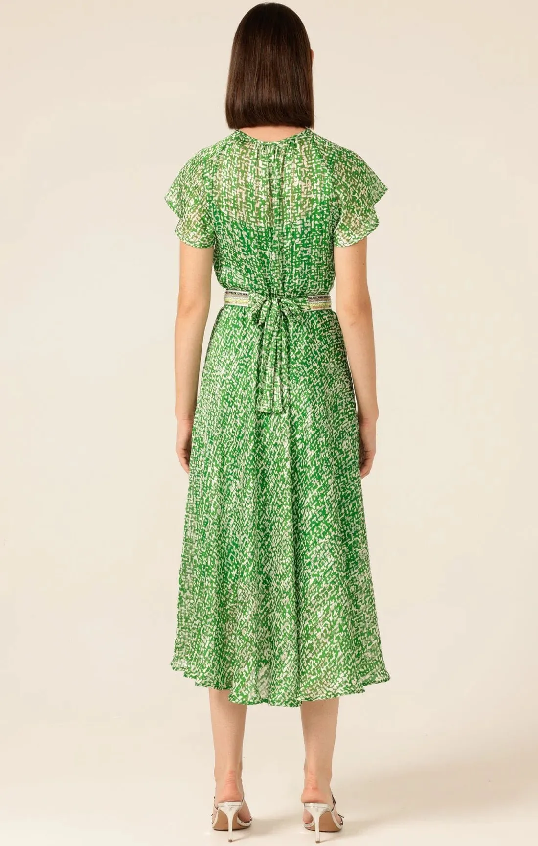 Fern Gully Chiffon Midi Dress