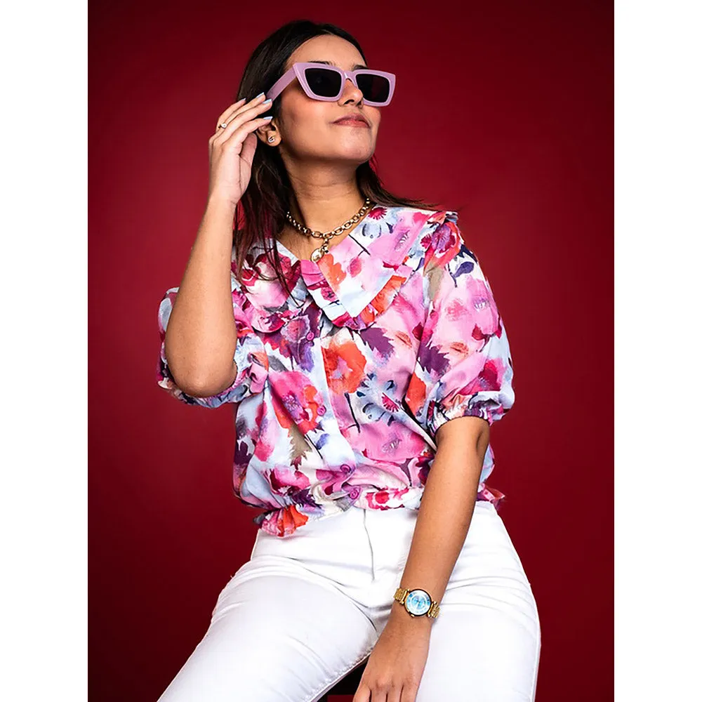 FUGA Bright Side Cropped Shirt Multi-Color