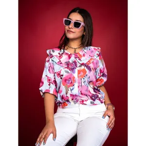 FUGA Bright Side Cropped Shirt Multi-Color