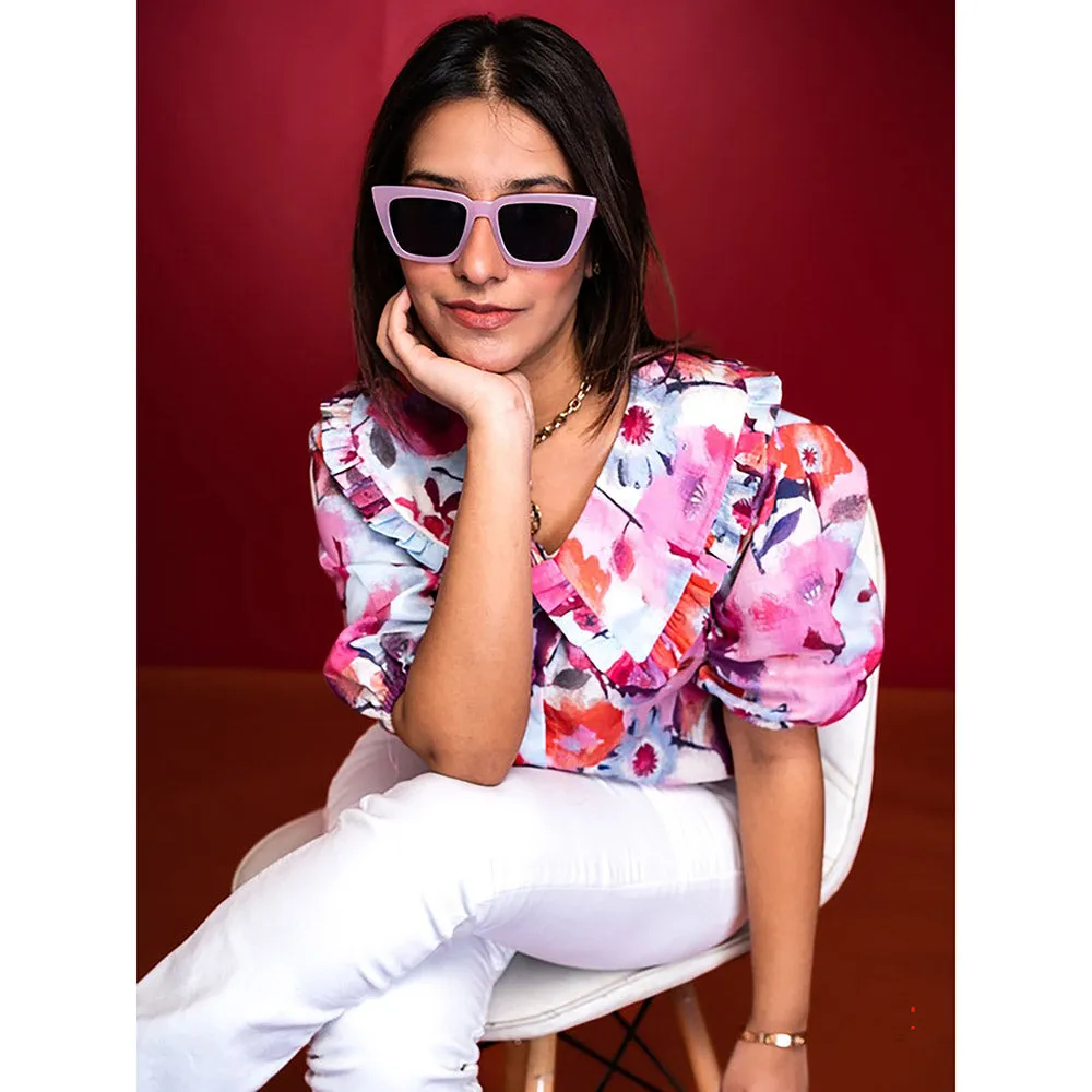 FUGA Bright Side Cropped Shirt Multi-Color