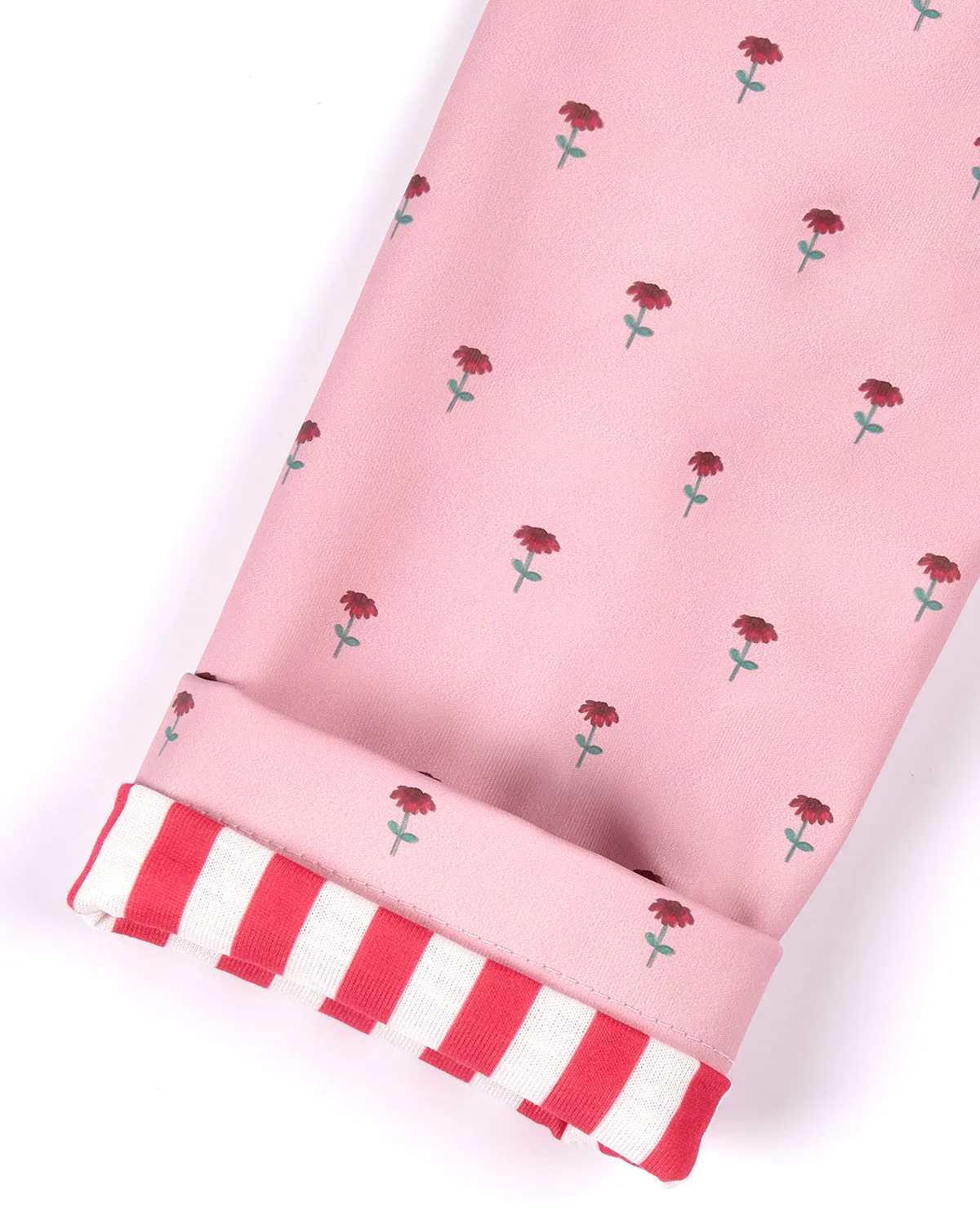 Girls "Flowers In Bloom" Lined Raincoat with Attached Storage Pouch