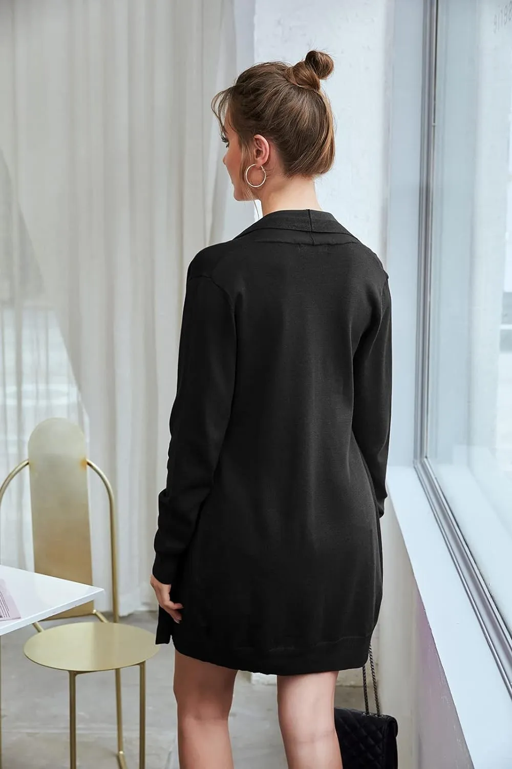 GRACE KARIN Women Lightweight Cardigan Sweaters with Pocket Long Sleeve Shrugs