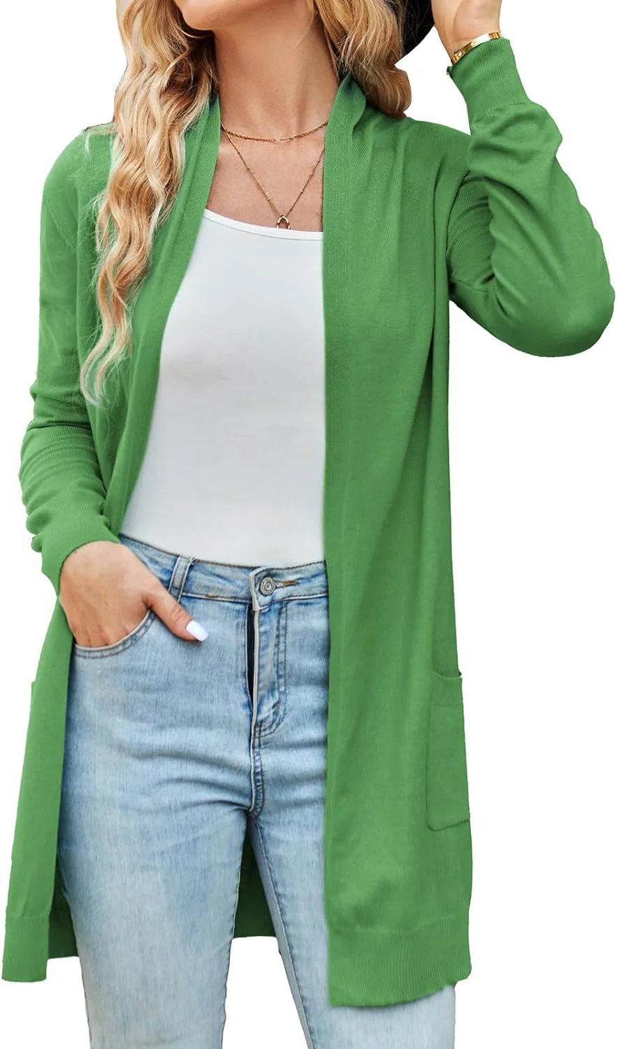 GRACE KARIN Women Lightweight Cardigan Sweaters with Pocket Long Sleeve Shrugs