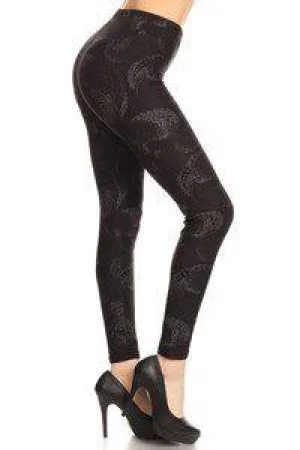 Graphic Faded Paisley Leggings