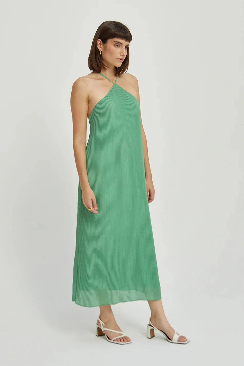 Green Halter Dress