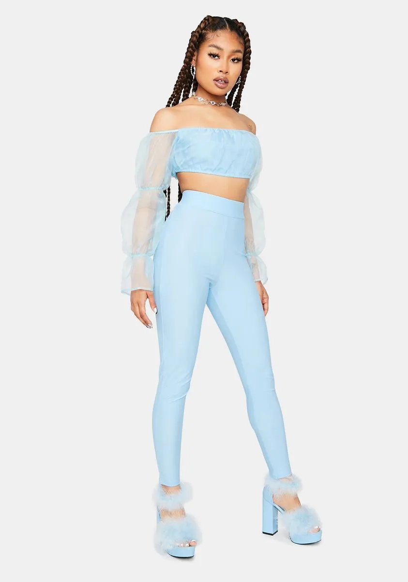 Having A Ball Off The Shoulder Organza Top Set