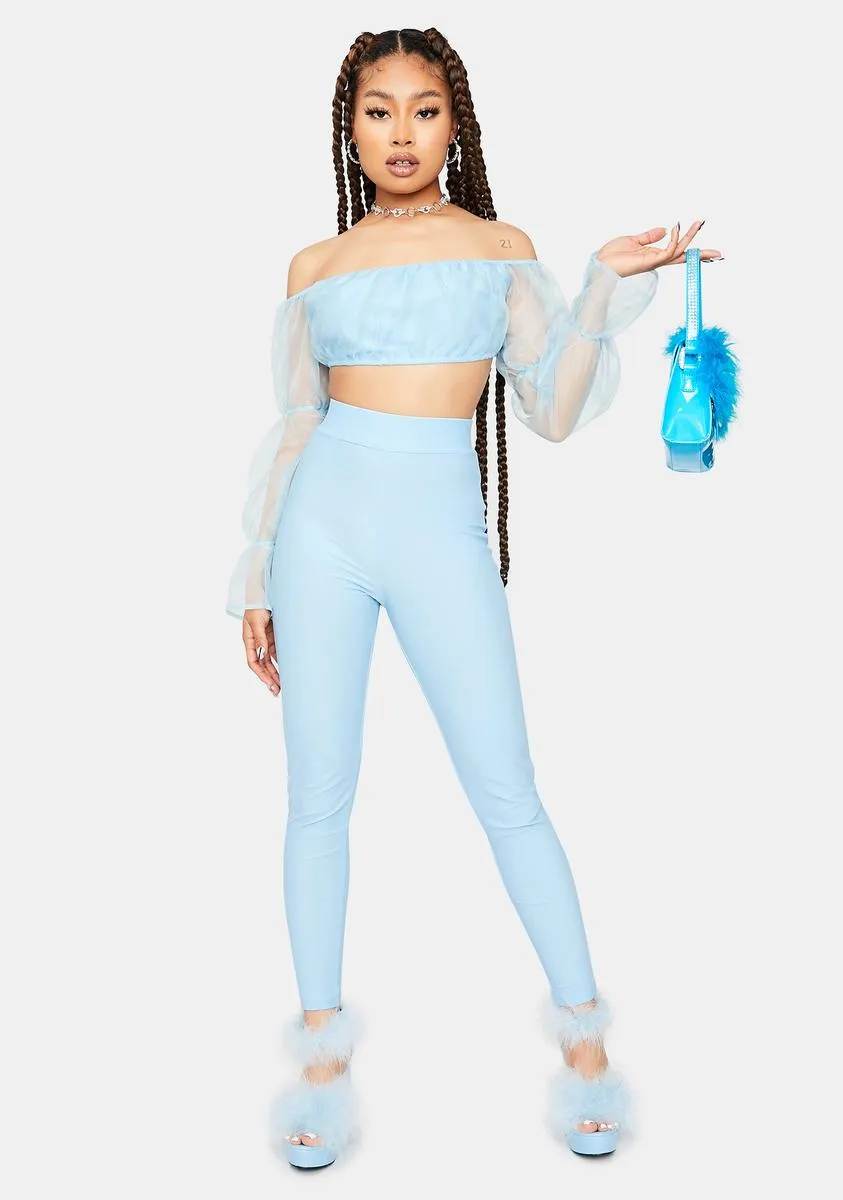 Having A Ball Off The Shoulder Organza Top Set