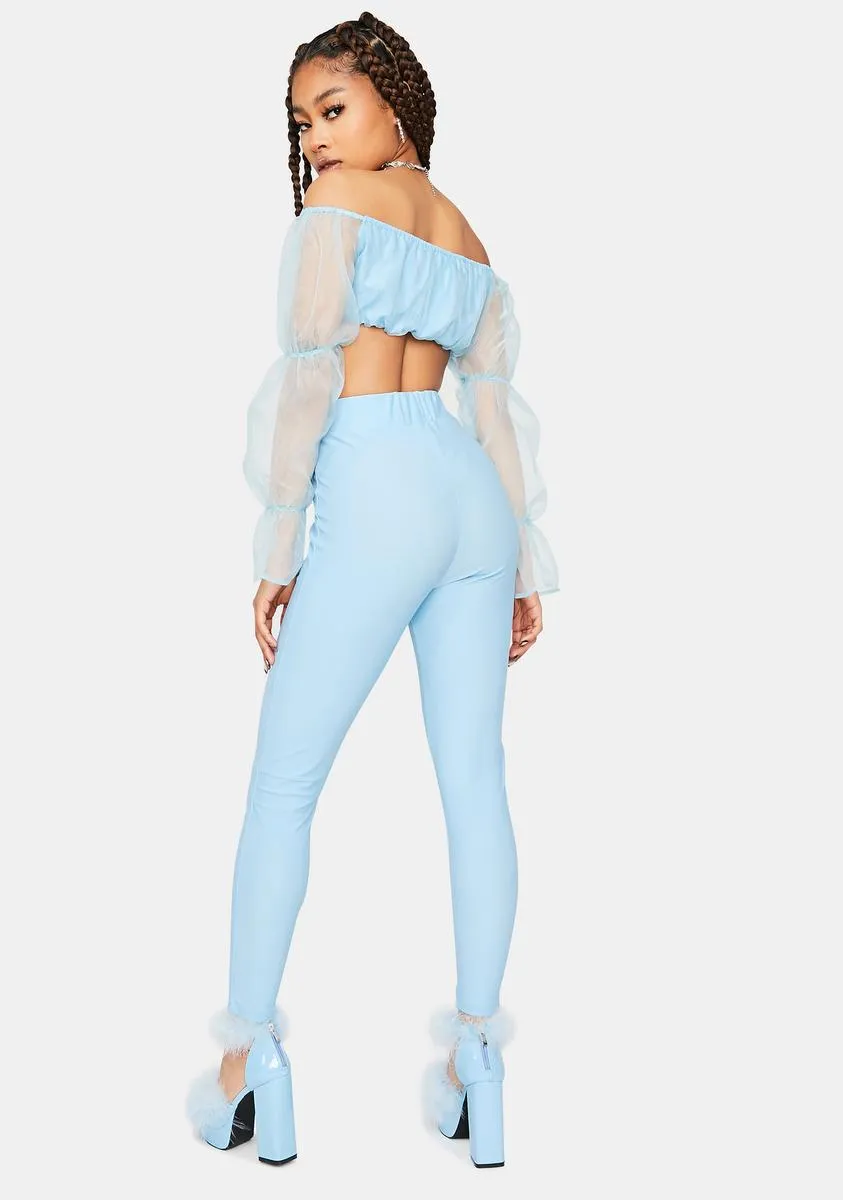 Having A Ball Off The Shoulder Organza Top Set