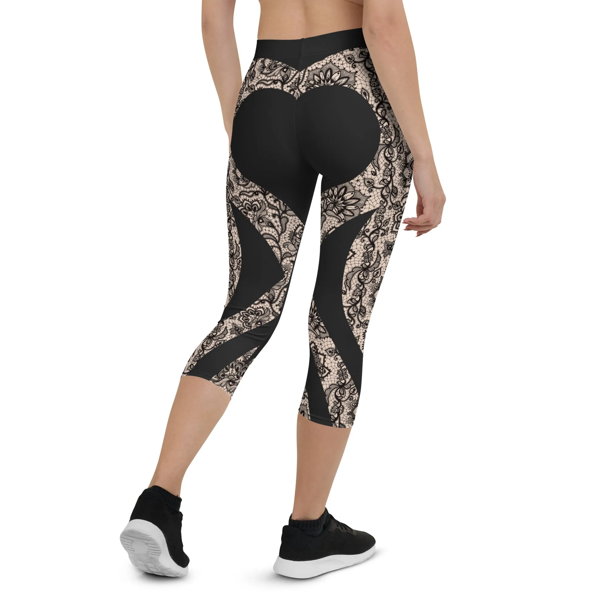 Heart Shaped Lace Capris