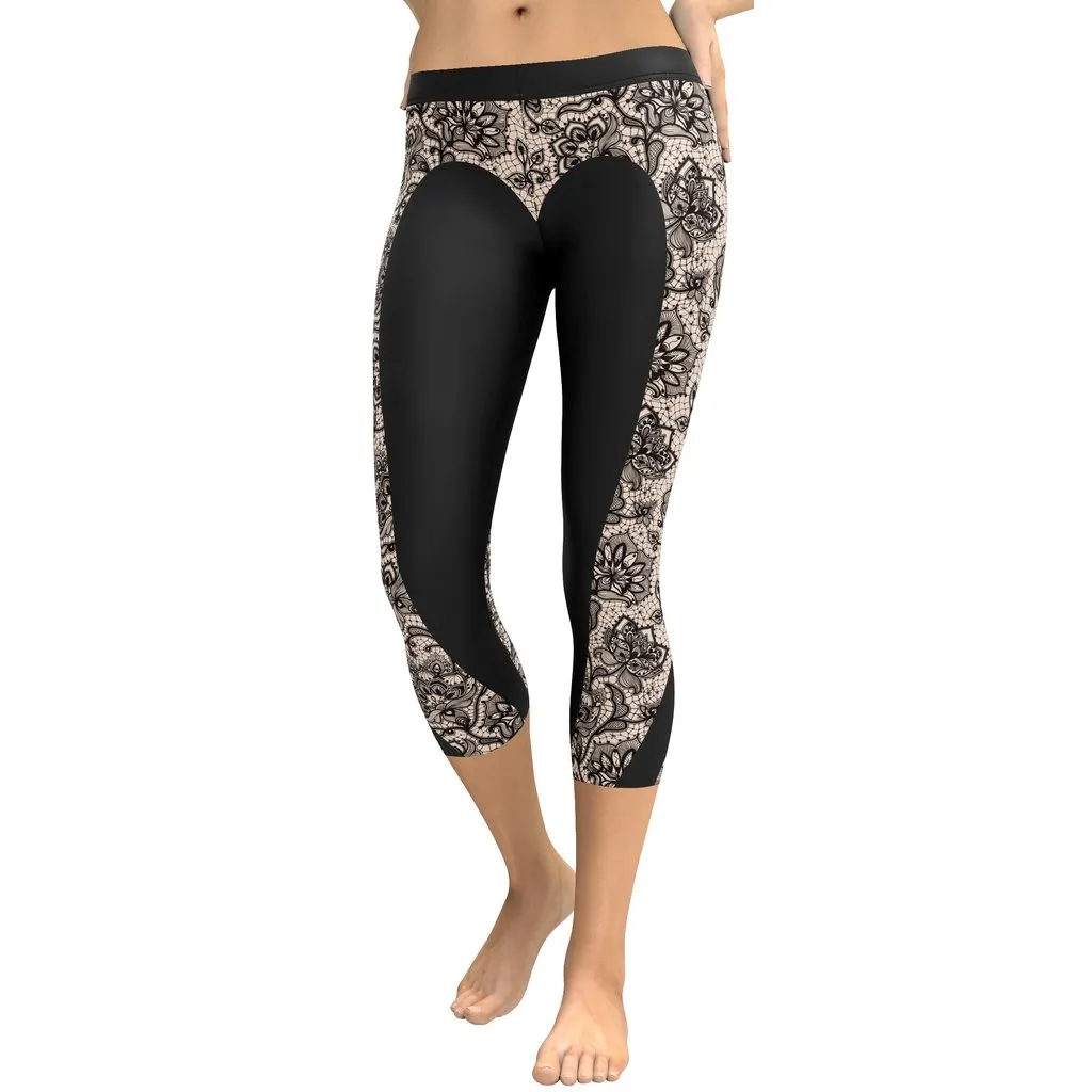 Heart Shaped Lace Capris