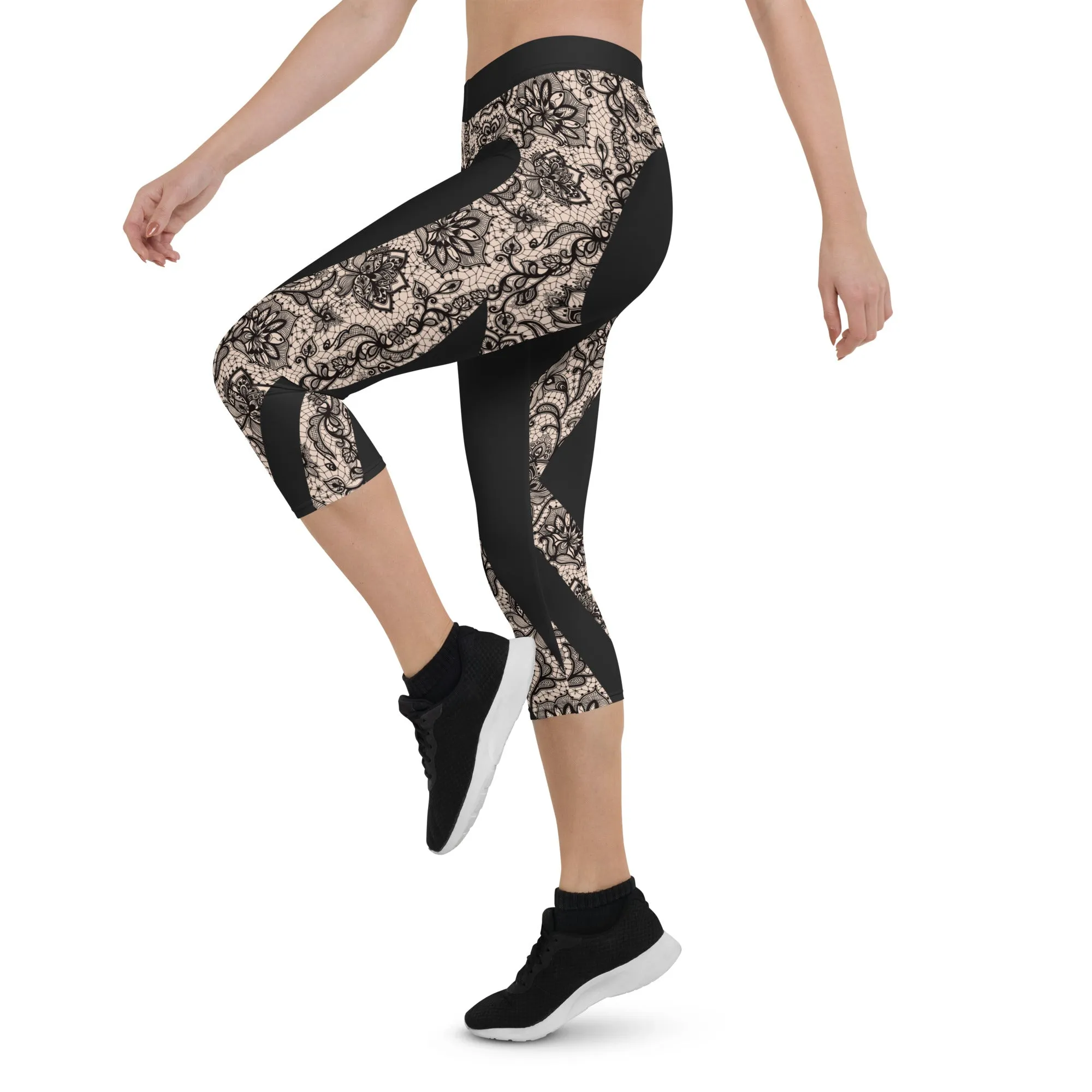 Heart Shaped Lace Capris