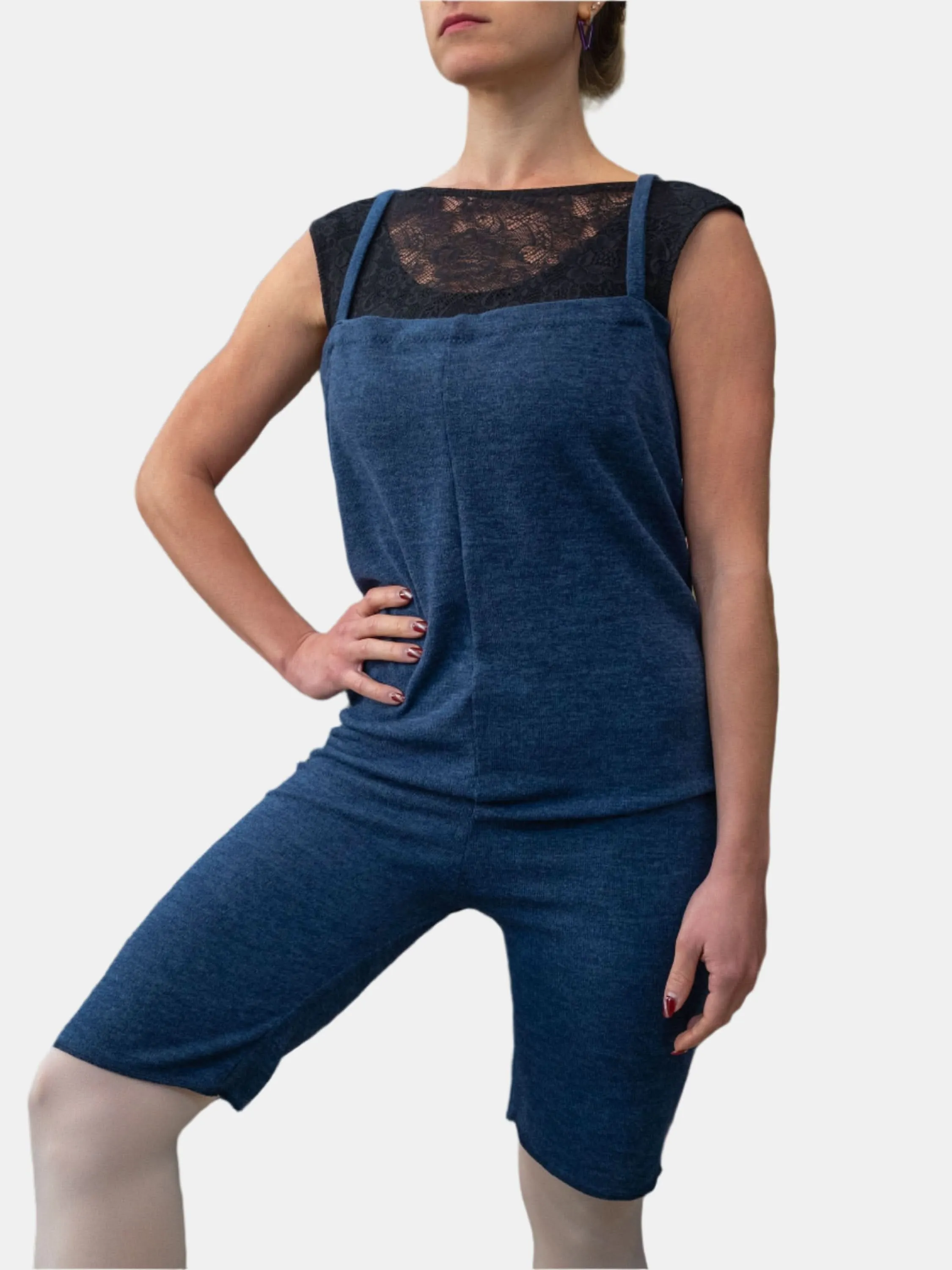 Indigo Warm-up Dance Romper MP925