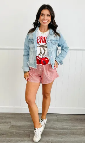 Ivory/Red Striped Shorts (Reg.)