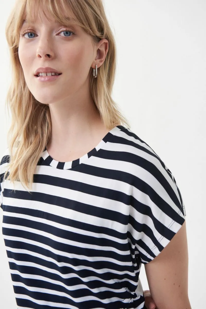 JOSEPH RIBKOFF 222281 Navy Stripe Top