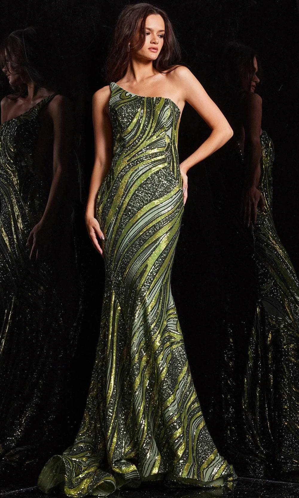 Jovani 24031 - Mermaid Prom Dress with Sequin Motif