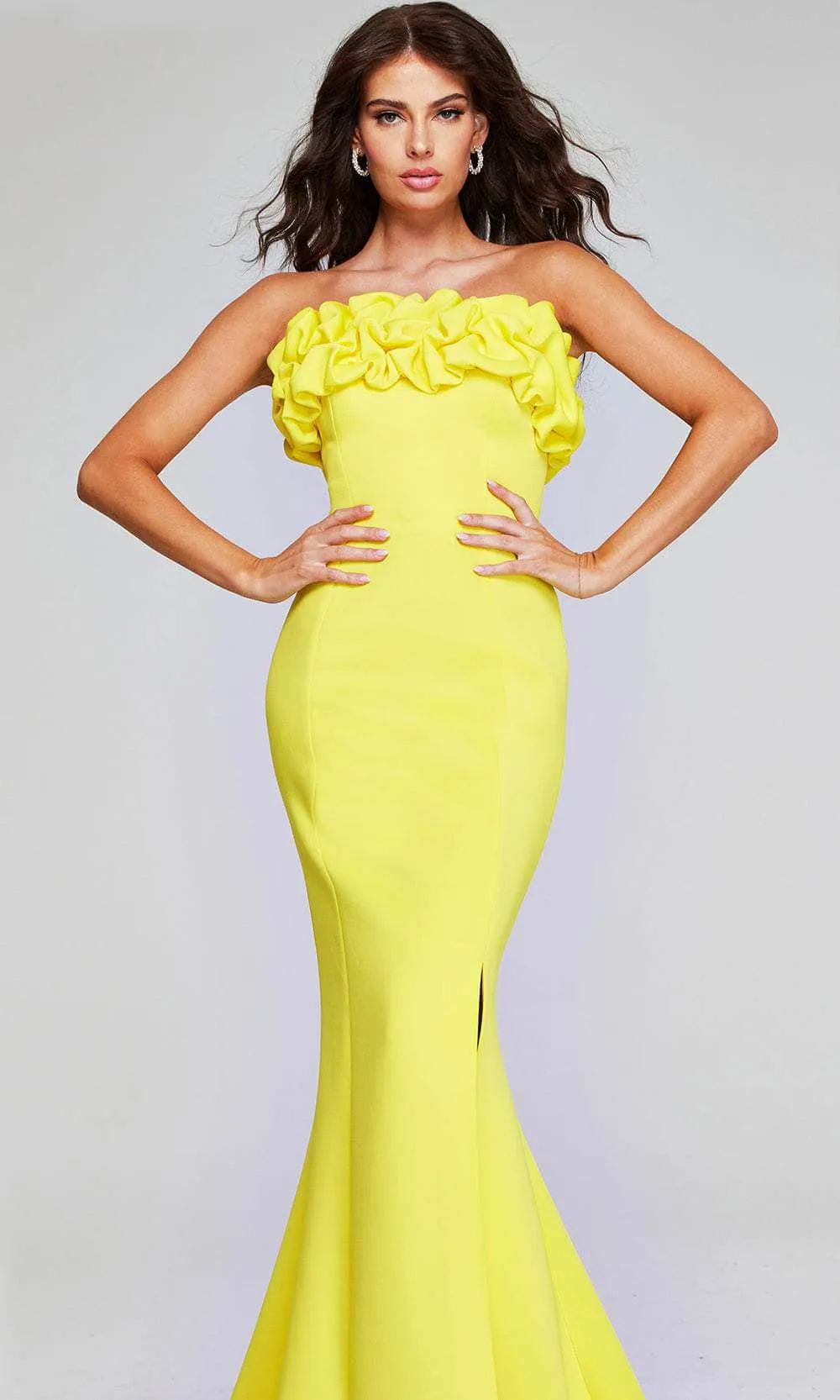Jovani 38922 Strapless Evening Gown with Ruffles