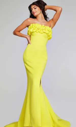 Jovani 38922 Strapless Evening Gown with Ruffles