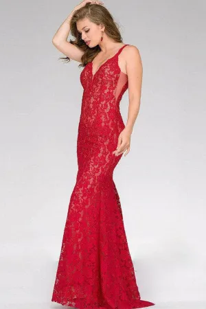 Jovani 48994 Sleeveless Lace Prom Dress