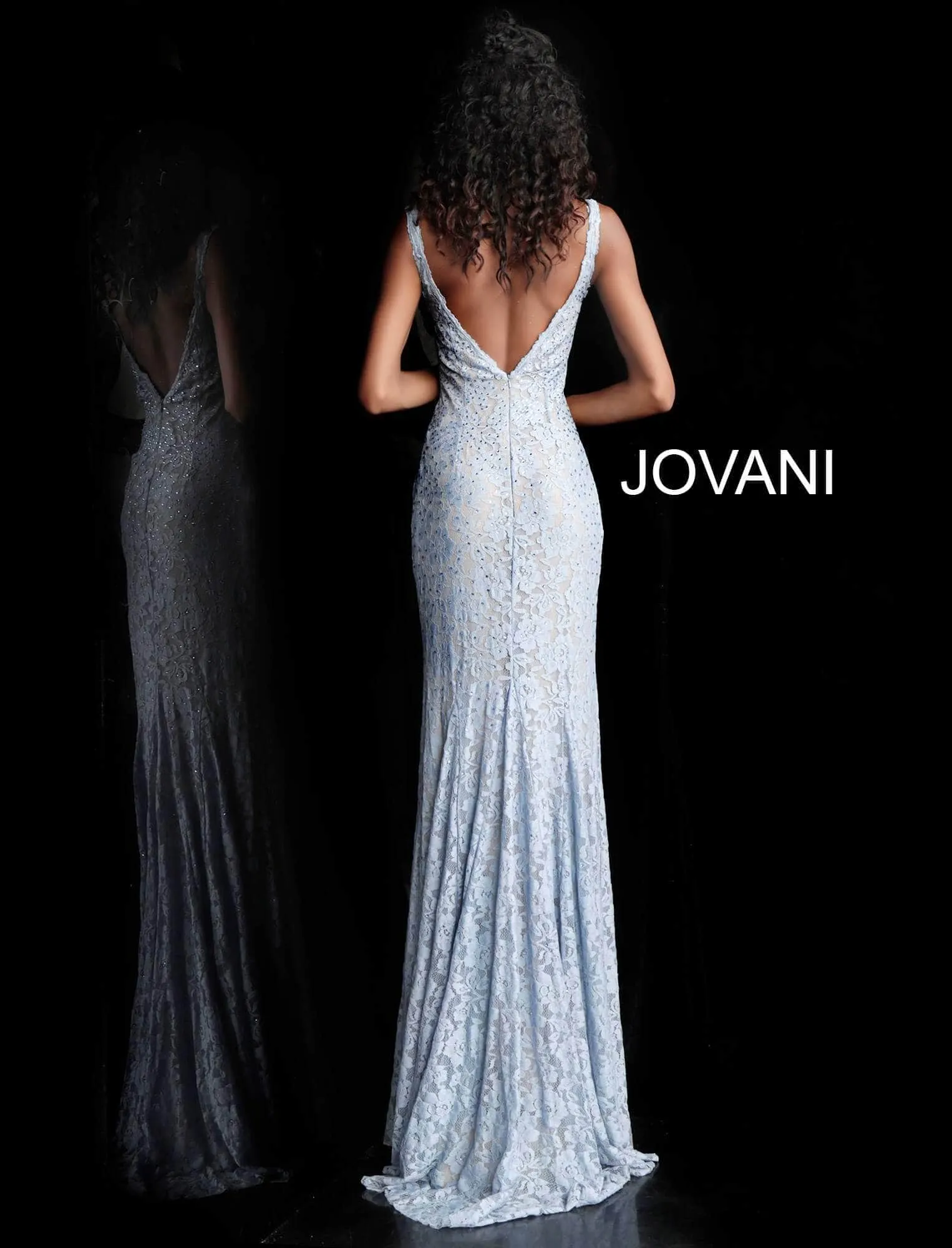 Jovani 48994 Sleeveless Lace Prom Dress