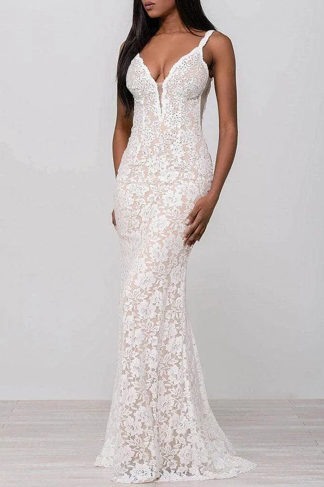 Jovani 48994 Sleeveless Lace Prom Dress