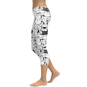 Kitty Pattern Capris